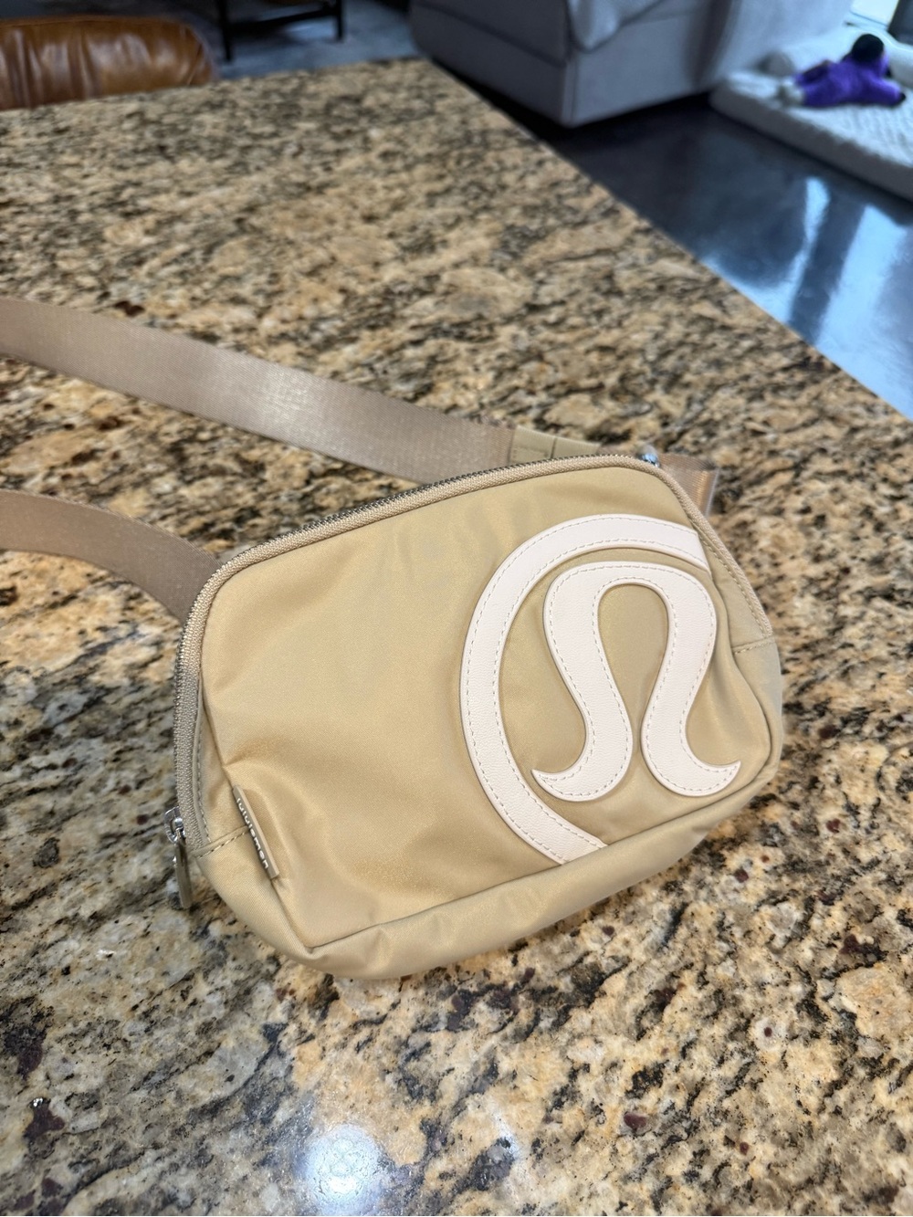 lululemon athletica Beige Tan Logo Belt Bag
